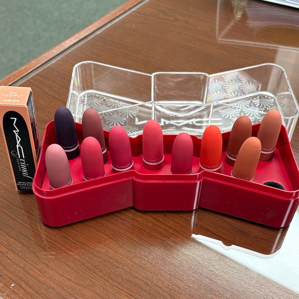 MAC Lipstick Bundle in Red and Pink and Nude